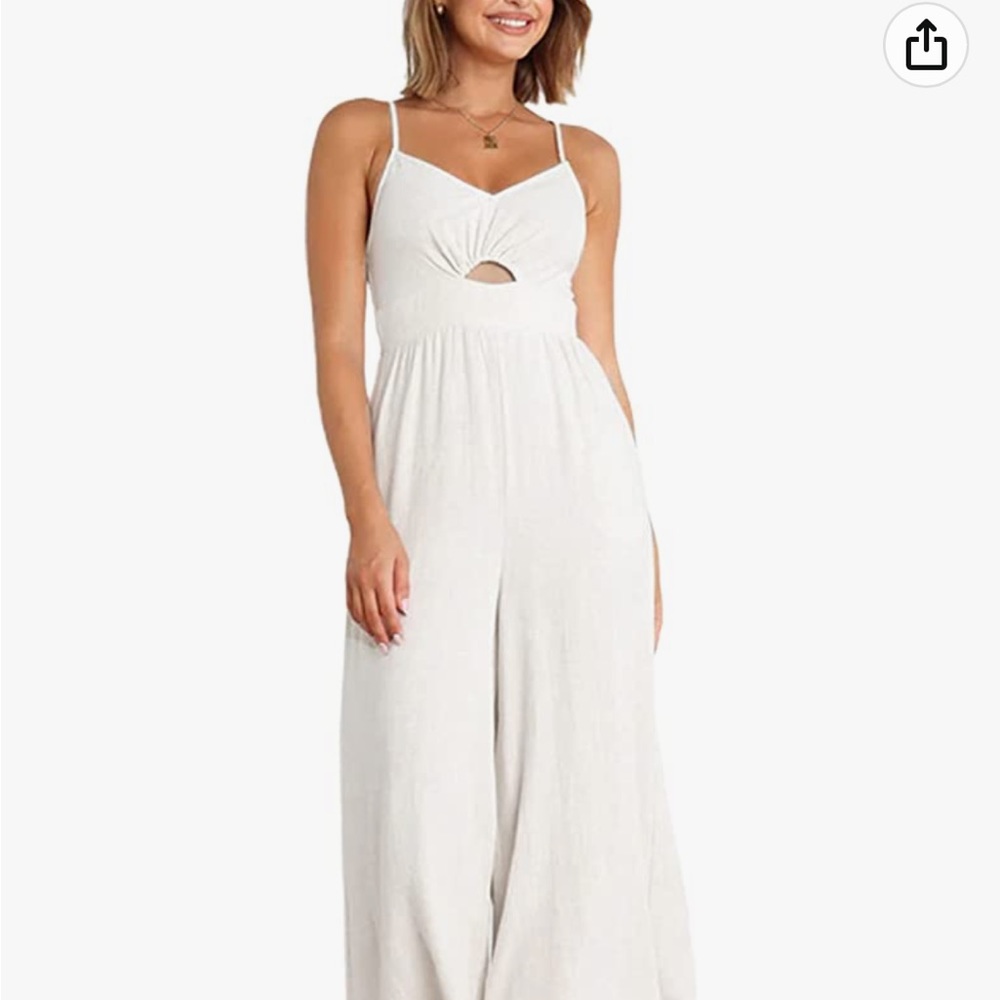 Cute White Jumpsuit